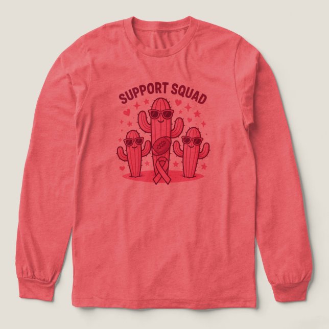 Support Squad Cactus Design Tri-Blend Shirt (Design Front)