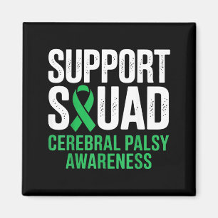 Support Squad Cerebral Palsy Awareness Green Magnet