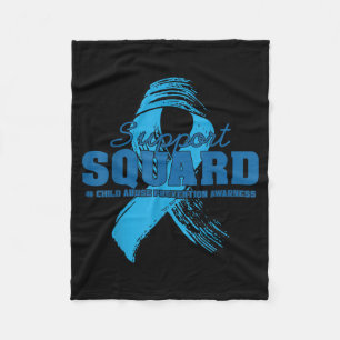 Support Squad Child Abuse Prevention Awareness Fleece Blanket