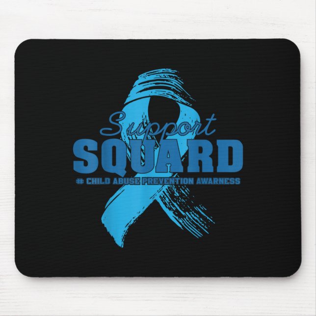 Support Squad Child Abuse Prevention Awareness Mouse Pad (Front)