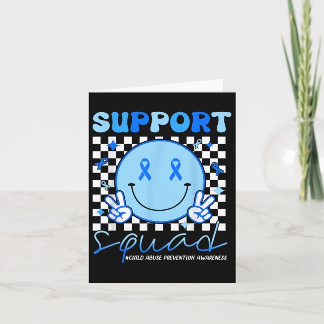 Support Squad Child Abuse Prevention Awareness Smi Card (Front)