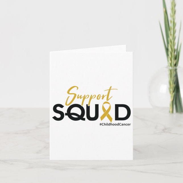 Support Squad - Childhood Cancer Awareness 1  Card (Front)