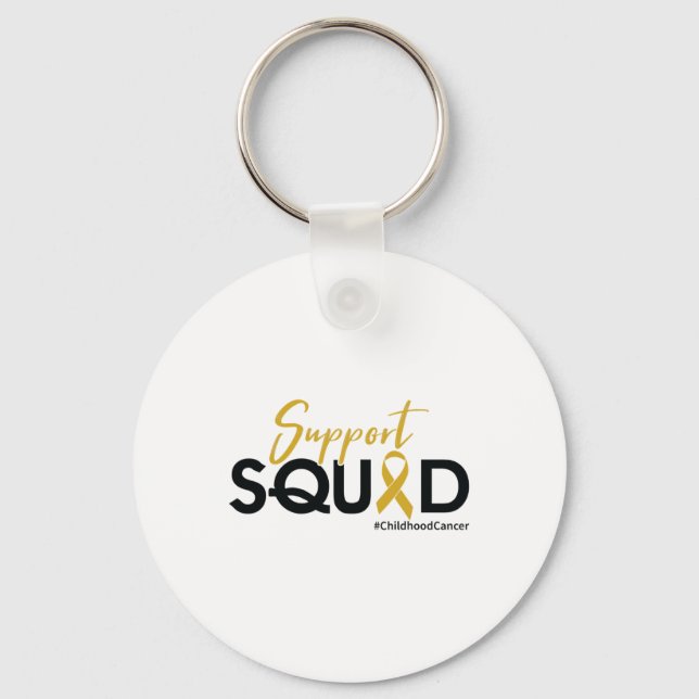 Support Squad - Childhood Cancer Awareness 1  Key Ring (Front)