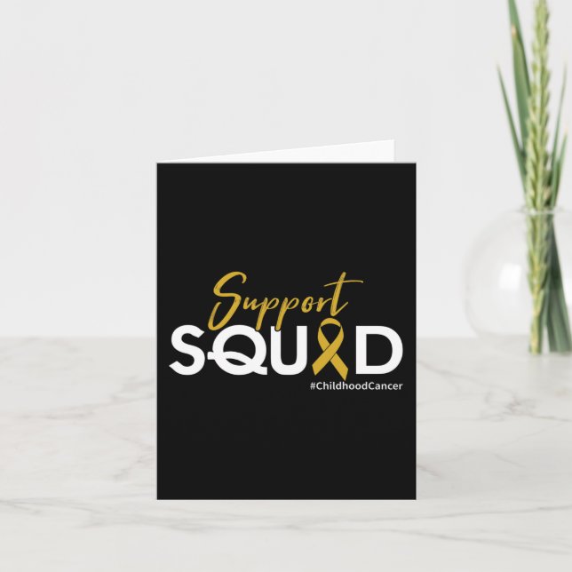 Support Squad - Childhood Cancer Awareness  Card (Front)