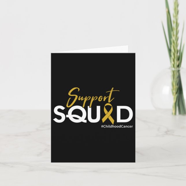 Support Squad - Childhood Cancer Awareness  Card (Front)