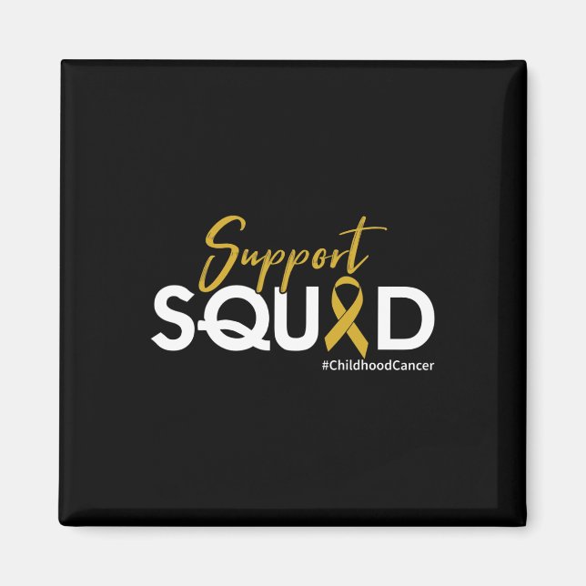 Support Squad - Childhood Cancer Awareness  Magnet (Front)