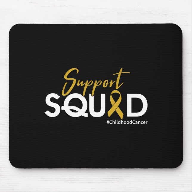 Support Squad - Childhood Cancer Awareness Mouse Pad (Front)