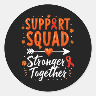 Support Squad Chronic Myeloid Leukaemia Awareness Classic Round Sticker
