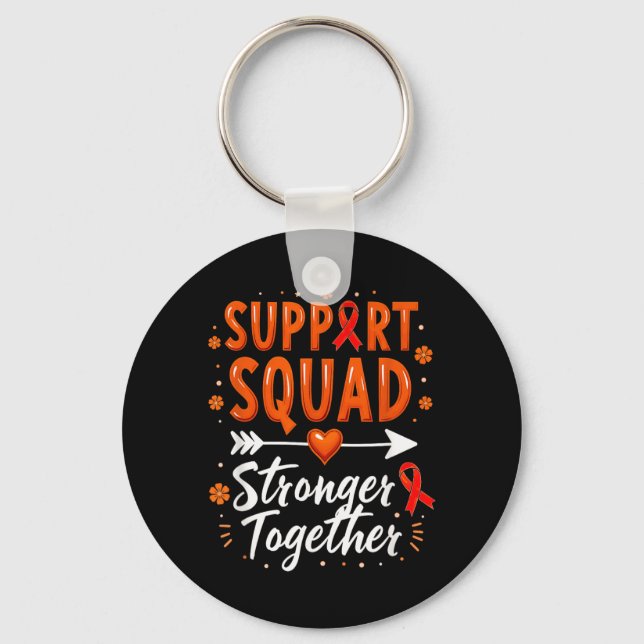 Support Squad Chronic Myeloid Leukaemia Awareness Key Ring (Front)