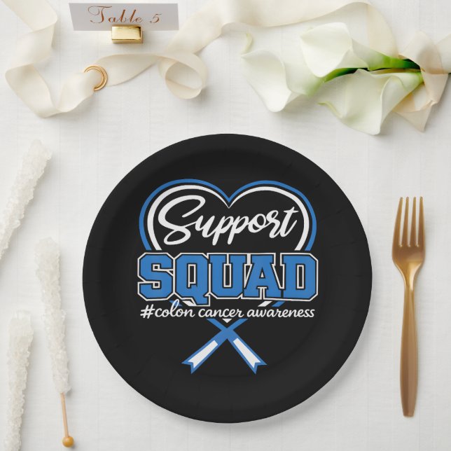 Support Squad Colon Paper Plate (Wedding)