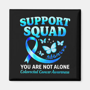 Support Squad Colourectal Cancer Awareness Blue Magnet