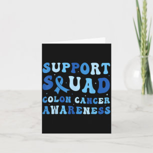 Support Squad Colourectal Colon Cancer Awareness Card