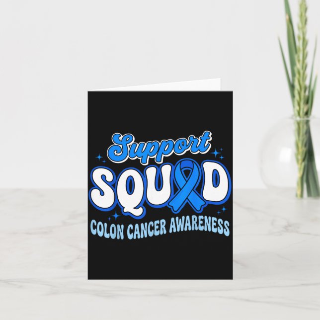 Support Squad Colourectal Colon Cancer Awareness Card (Front)