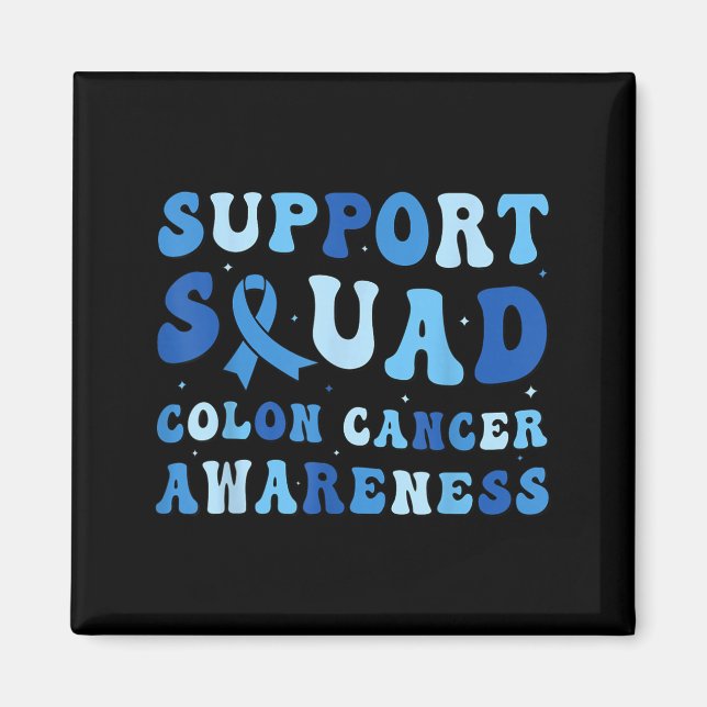 Support Squad Colourectal Colon Cancer Awareness Magnet (Front)