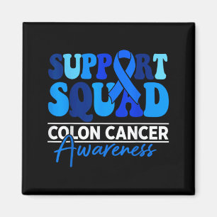 Support squad colourectal colon cancer awareness magnet