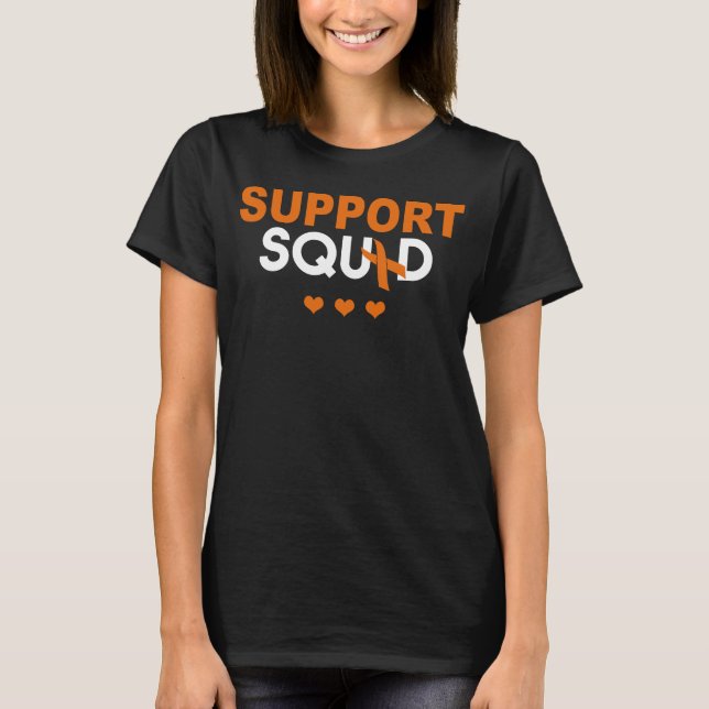 Support Squad COPD Awareness Orange Ribbon T-Shirt (Front)