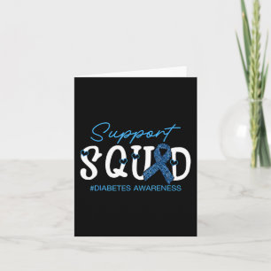 Support Squad Costume Blue Ribbon Diabetes Cancer Card