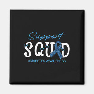Support Squad Costume Blue Ribbon Diabetes Cancer Magnet