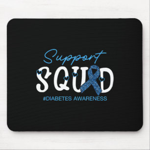 Support Squad Costume Blue Ribbon Diabetes Cancer Mouse Pad