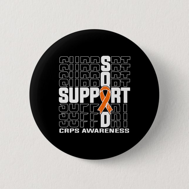 Support Squad Crps Awareness  6 Cm Round Badge (Front)
