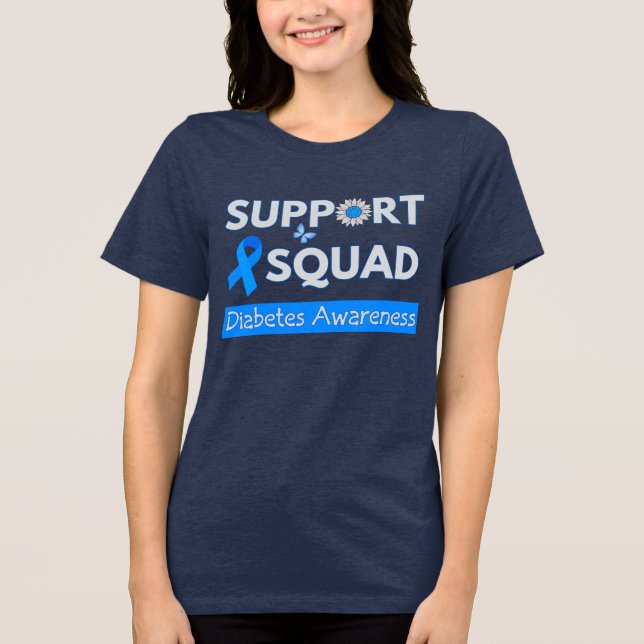Support Squad - Diabetes Awareness Month Design   Tri-Blend Shirt (Front)