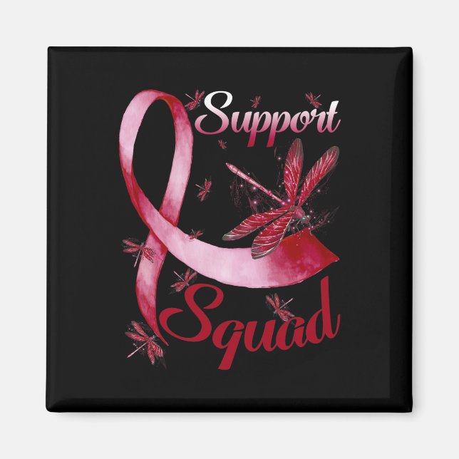 Support Squad Dragonfly Brain Aneurysm Awareness  Magnet (Front)
