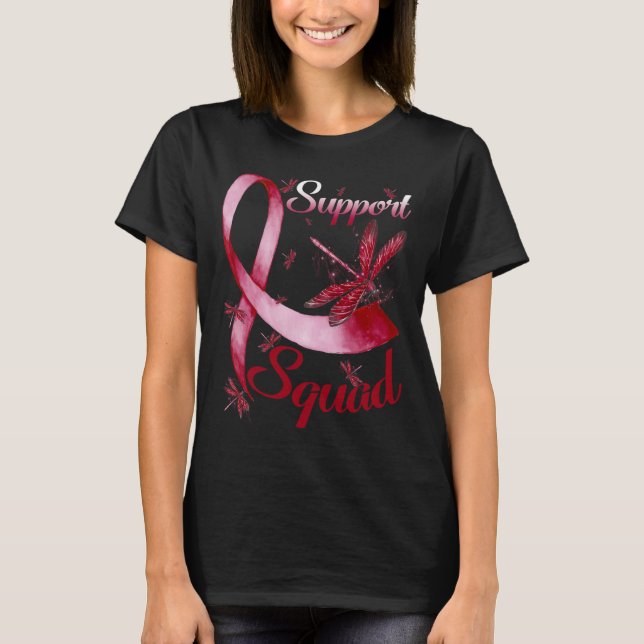 Support Squad Dragonfly Brain Aneurysm Awareness  T-Shirt (Front)