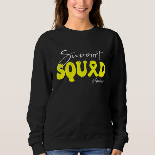 Support Squad Endometriosis Awareness Yellow Ribbo Sweatshirt