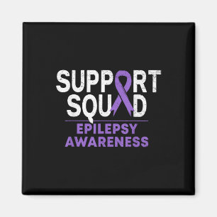 Support Squad Epilepsy Awareness Month Family Purp Magnet