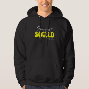 Support Squad Ewing Sarcoma Awareness Yellow Ribbo Hoodie