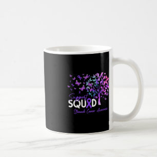 Support Squad Fall Tree Periwinkle Ribbon Stomach  Coffee Mug