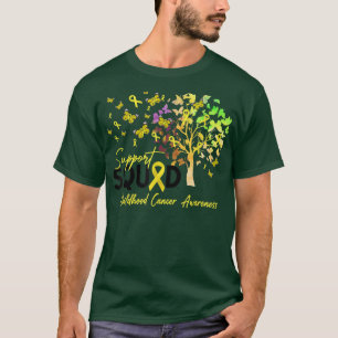 Support Squad Fall Tree Yellow Ribbon Childhood Ca T-Shirt