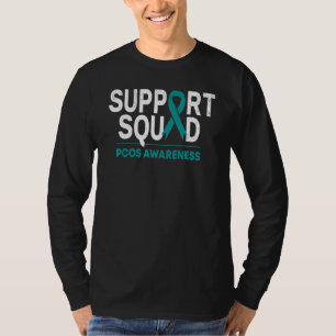 Support Squad Family Team Pcos Awareness Month Tea T-Shirt