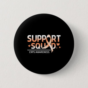 Support Squad Family Team Rsd Crps Awareness Orang 6 Cm Round Badge