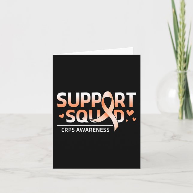 Support Squad Family Team RSD CRPS Awareness Orang Card (Front)