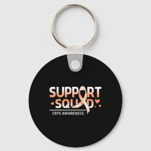 Support Squad Family Team Rsd Crps Awareness Orang Key Ring