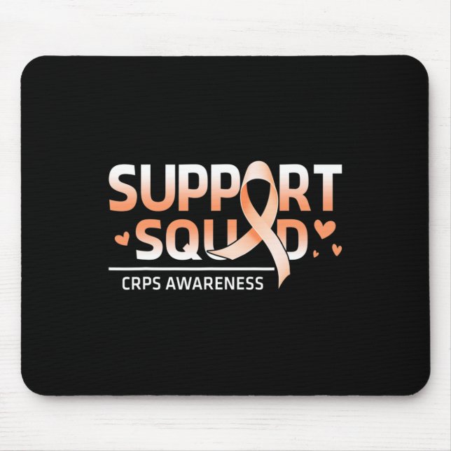 Support Squad Family Team Rsd Crps Awareness Orang Mouse Pad (Front)