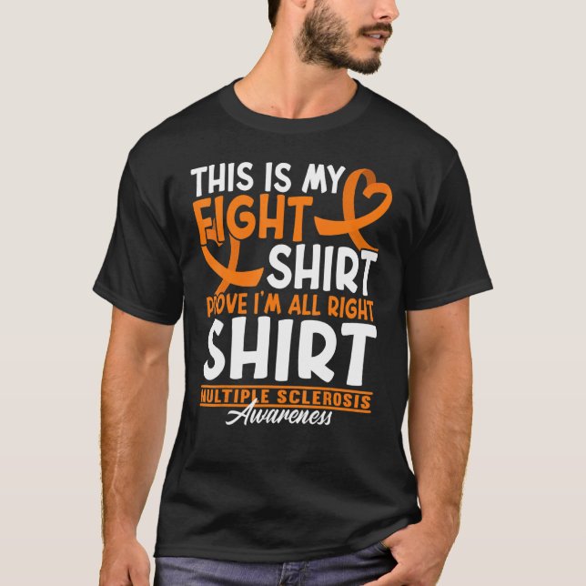 Support Squad Figh I Ed Ms Multiple Sclerosis T-Shirt (Front)
