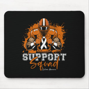 Support Squad Football Orange Ribbon Leukaemia Awa Mouse Pad