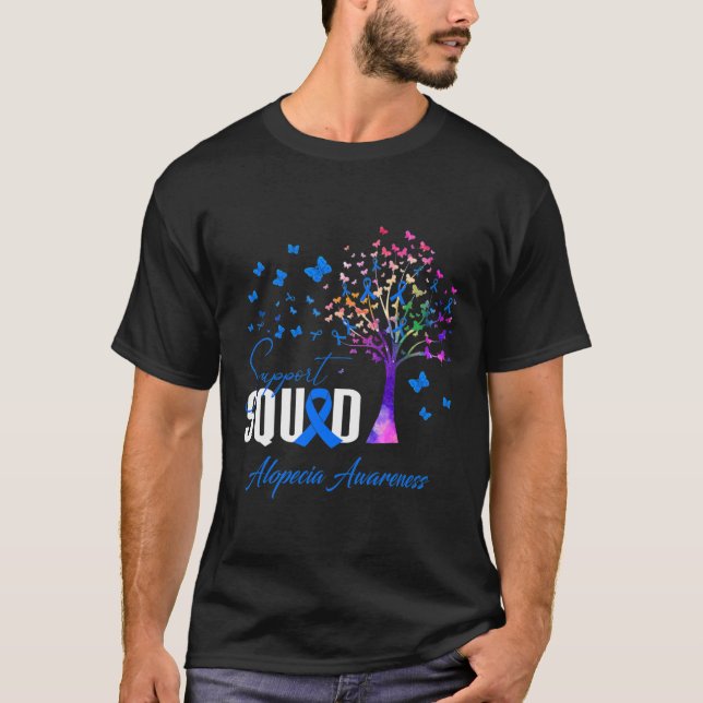 Support Squad For Alopecia Awareness  T-Shirt (Front)