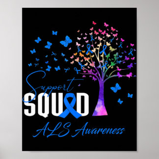 Support Squad For Als Awareness  Poster