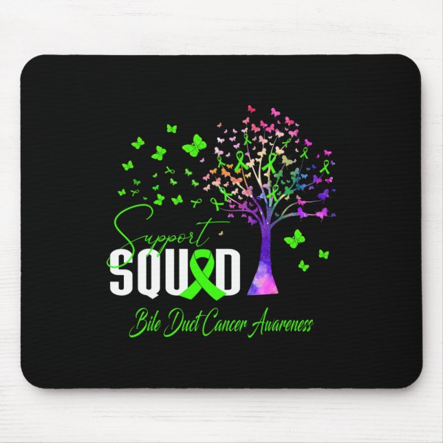 Support Squad For Bile Duct Cancer Awareness  Mouse Pad (Front)