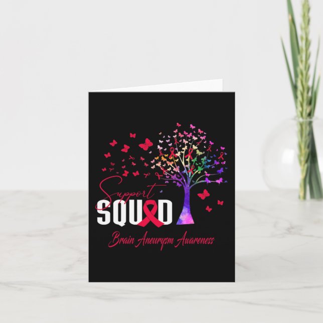 Support Squad For Brain Aneurysm Awareness  Card (Front)