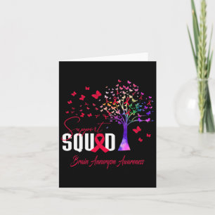 Support Squad For Brain Aneurysm Awareness Card