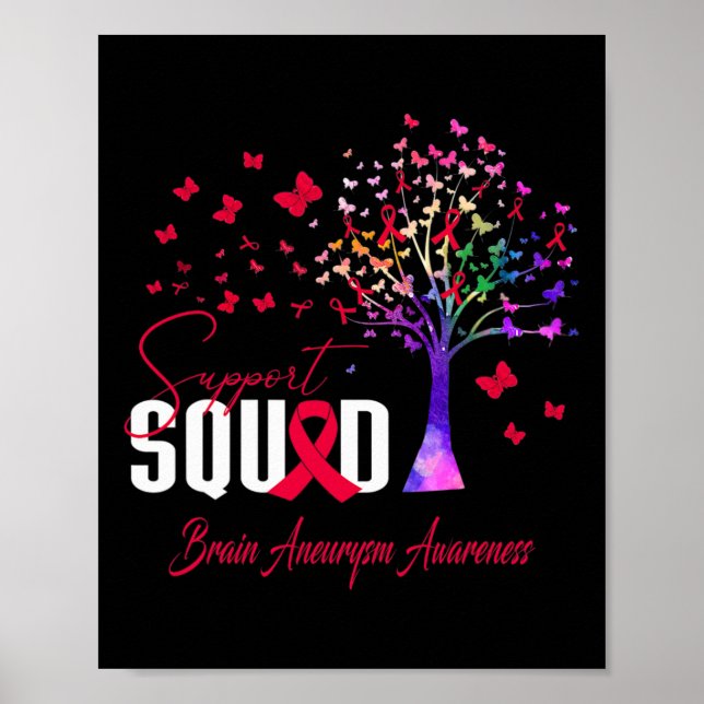 Support Squad For Brain Aneurysm Awareness  Poster (Front)