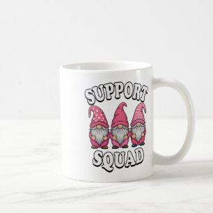 Support Squad Gnome Trio Pink Breast Cancer  Coffee Mug
