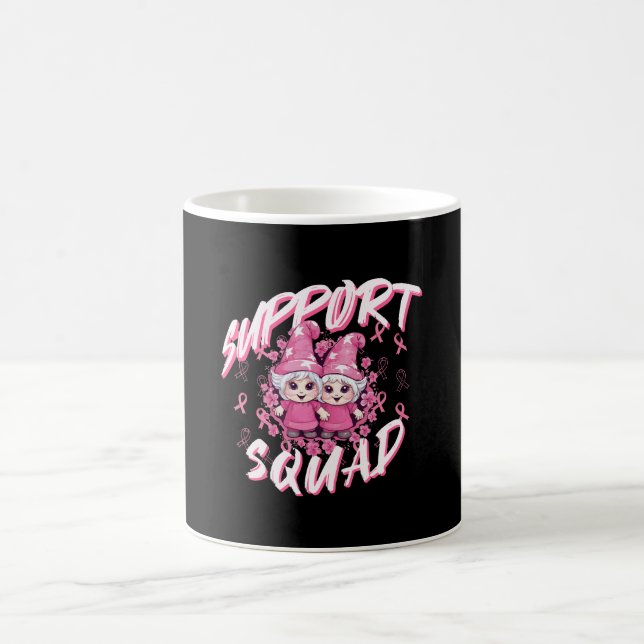 Support Squad Gnome Warrior Breast Cancer Awarenes Coffee Mug (Center)