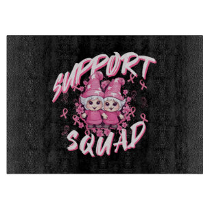 Support Squad Gnome Warrior Breast Cancer Awarenes Cutting Board