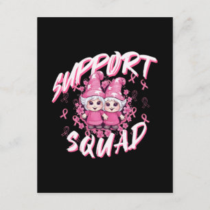 Support Squad Gnome Warrior Breast Cancer Awarenes Enclosure Card