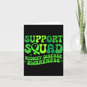 Support Squad Green PKD Kidney Disease Ribbon Card